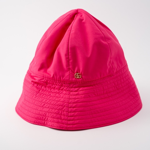 size M - Gucci GG Pink Brella Cloche Bucket Hat Cap